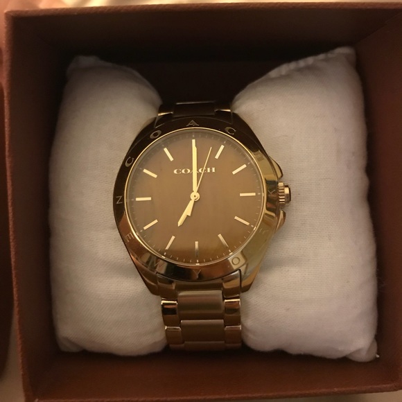 Coach Gold Tristen Tiger Eye Dial Watch - Picture 4 of 8